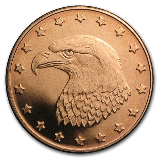 1/4 oz Copper Round - Eagle Head (20 count tube) 1/4 oz Copper Round - Eagle Head (20 count tube)